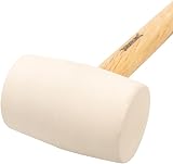 Silverline White Rubber Mallet 16 oz Hardwood Shaft Woodworking Sheet Metal view 3
