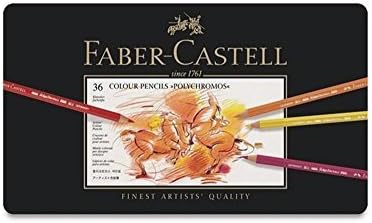 Faber Castell Polychromos Color Colour Pencils Metal Tin Set of 36