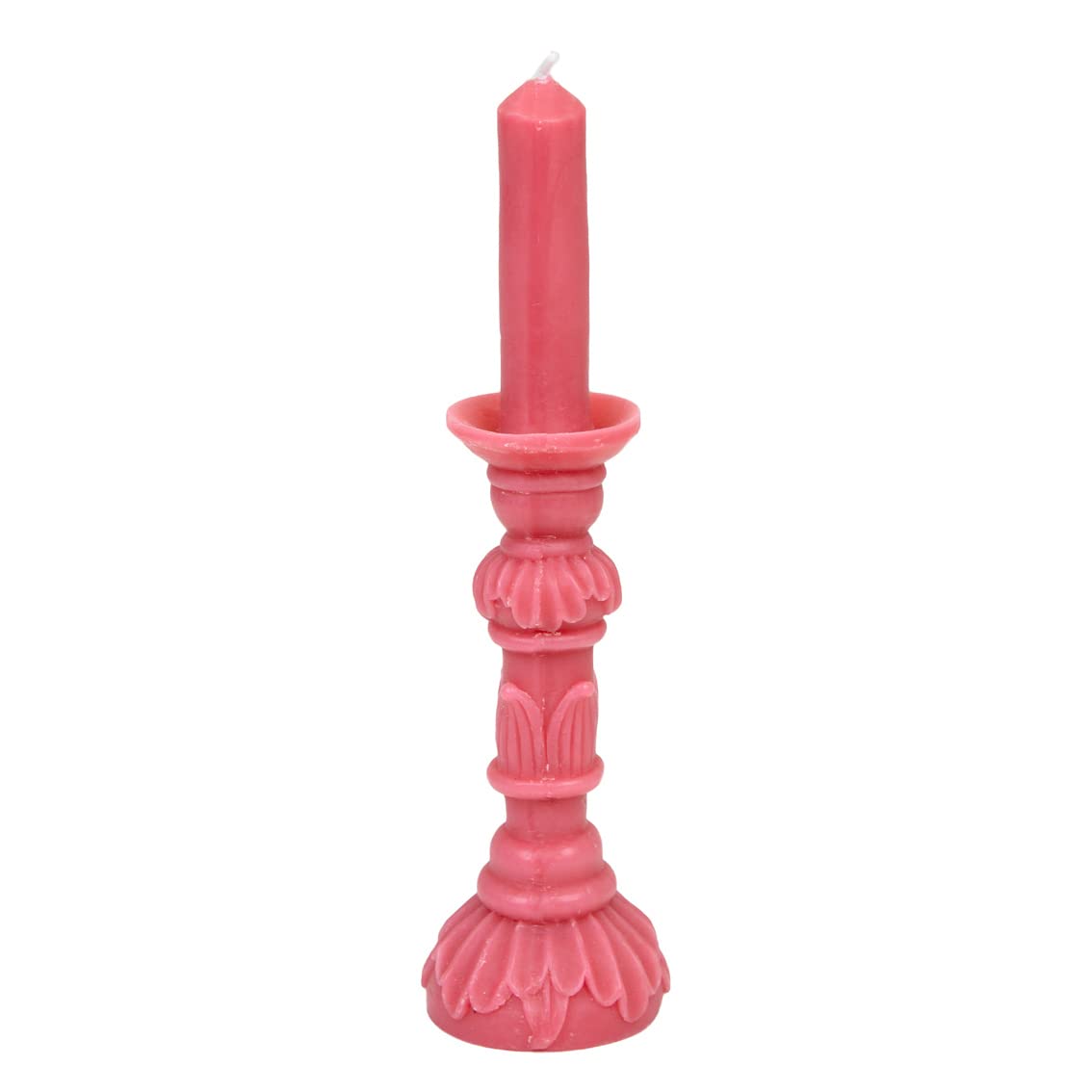 Talking Tables Pink Candlestick Shaped Candle 3D Sculpture | Non Scented, Contemporary Home Décor Interior, 25cm, L