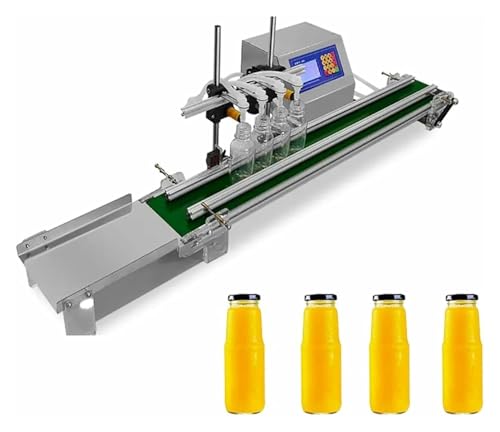Liquid Filling Machine, Honey Filling Machine, 4 Head Electric Liquid Filling Machine, Automatic Bottle Filler Bottling Machine, For Milk, Water, Juice(Open Loop)