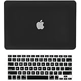 TopCase&reg; 2 in 1 Ultra Slim Light Weight Rubberized Hard Case Cover and Keyboard Cover for Macbook Pro 13-inch 13" (A1278/with or without Thunderbolt) with TopCase&reg; Mouse Pad (Macbook Pro 13" A1278, Black)