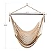 Bathonly Large Hammock Chair with Spreader Bar, Caribbean Hammock Swing Chair, XL Hammock Chair Outdoor Indoor, 330 LBS Weight Capacity, Light Brown