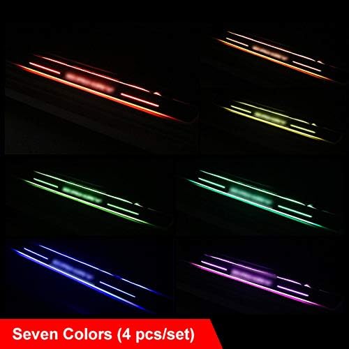 JXSMYBTB 4Pcs / Set mobile light LED welcome pedal acrylic light outer door sill foot cover protective cover. For Toyota Camry 2018