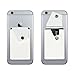 iPhone Card Holder,Phone Card Holder, Cell Phone Adhesive Stick on Wallet with Button Sticky on The Phone/Case Back for iPhone,Samsung,LG,Motorola,HTC (Snow White)