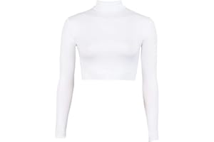 Cheer Fantastic Turtleneck Midriff Crop Top Cheerleading and Dance Youth Medium White