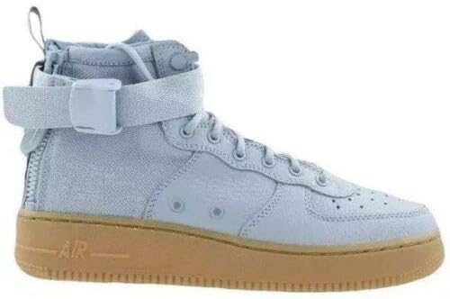 Amazon ナイキ エア フォース Air Force 1 Mid Gs Aj0424 401 ハイカット Blue Ocean Bliss 運動靴 スニーカー