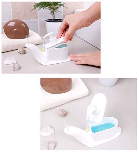 Snail Soap Dispenser Cute Liquid Soap Pump Dispenser Creative Hand Sanitizer Bottle for Kitchen Bathroom Toilet Hotel Office Restaurant Great Gift for Festival Birthday for Mother Girlfriend 120ML