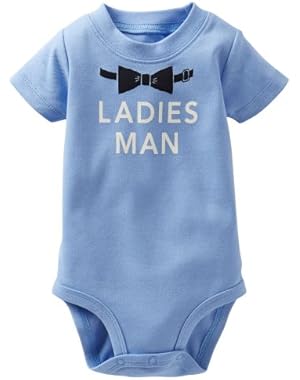 Baby Boys' Screenprint Slogan Bodysuit (Baby) - Blue - 12 Months