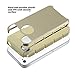 ULAK iPhone 5S Case, iPhone 5 Case,iPhone SE Case, Slim Protection Case Hybrid Scratch Resistant Hard Back Cover Shock Absorbent TPU Bumper Protective Case(Champagne Gold/Champagne Gold)