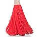 ROYAL SMEELA Women's Belly Dance Chiffon Skirt ATS Voile Maxi Full Dress Bellydance Skirts Red One Size