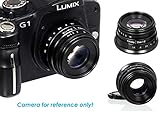 Fotasy Manual 35mm f1.6 APSC Lens for M43 MFT Micro 4/3 Mirrorless Cameras, fit Olympus E-PL8 OM-D E-M1 I II E-M1X E-M5 I II III E-PM2 E-PM1/Panasonic G7 G9 GF7 GF8 GH5 GM5 GX7 GX8 GX9 GX85 GX80 GX85
