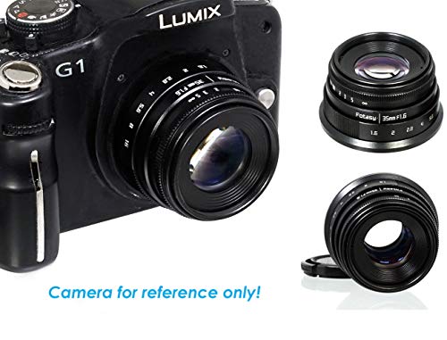 Fotasy Manual 35mm f1.6 APSC Lens for M43 MFT Micro 4/3 Mirrorless Cameras, fit Olympus E-PL8 OM-D E-M1 I II E-M1X E-M5 I II III E-PM2 E-PM1/Panasonic G7 G9 GF7 GF8 GH5 GM5 GX7 GX8 GX9 GX85 GX80 GX85