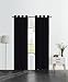 Onlyyou Window Grommet Thermal Blackout Curtain Drape for Boys Bedroom, 1 Panel, 52 x 84 Inch, Black