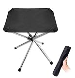 Folding Camping Stool,Portable Fishing Stool&Chair, Lightweight 1.4lbs Outdoor Slacker Chair for Backpacking, Hiking, BBQ, Picnic, Travel. 220lbs Capacity with Carry Bag