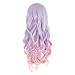 Oexper 28″ Wavy Multi-Color Lolita Cosplay Wig Long Curly Hair Party Wig for Costumes Party Hair Accessories with Free Gift 2 Pack Nude Beige Wig Capsthumb 1