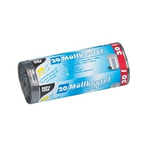 Papstar vuilniszakken 30 l, transparant, 60 x 50 cm, 20 rollen (20 stuks/rol)