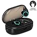 Bluetooth Wireless Earbuds with 800mAh Charging Box, Touch Control Sports Earphones in-Ear IPX5 Waterproof HD Stereo Sweatproof Headphones with Built-in Mic (Black + Wall Charger)