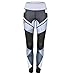 GBSELL Women Geometry Print Sports Gym Yoga Workout Athletic Leggings Pants (Gray, M)
