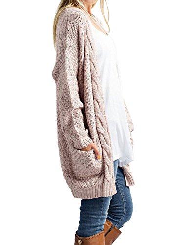 Steven McQueen Women's S-4XL Cable Knit Sweater Open Front Long Cardigans