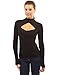 PattyBoutik Women's Mock Neck Keyhole Knit Sweater
