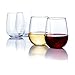 Savona Elegant Stemless Plastic Wine Glasses Unbreakable Wine Glasses | Ideal for Indoor/Outdoor Use | Dishwasher Safe | 100% Tritan Shatterproof Wine Glasses | Set of 4