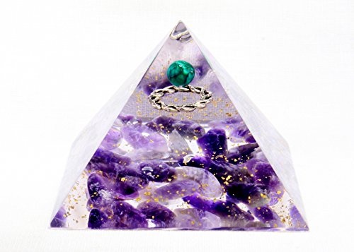 Orgonite Orgone Pyramid - Energy Generator - HEALING - Crystal Gemstone Pyramid - Malachite Amethyst - LARGE & POWERFUL! Add Yours to Cart Now!