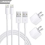 CUBBYCAM iPhone Charger, iPhone Charger Wire Data Sync Charging Cord Compatible with iPhone X/8 Plus/7 Plus/6s/6 Plus/6s Plus/5/5s/5c/XS/XR/XS Max[2-Pack]