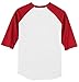 Sport YT200 Youth Colorblock Raglan Jersey - White/Red - M [Apparel]