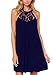 DREAGAL Girls Chiffon Beach Dress Knee Length Wedding Dresses Navy Blue Large