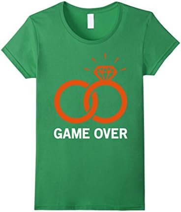 Womens GAME OVER Funny Bachelor Party, Wedding Groomsman T-Shirt Medium Grass