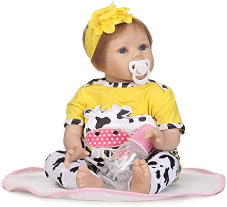 22'' 55 CM Reborn Baby Doll Real Lifelike Baby Dolls Newborn Dolls That Look Real Baby Doll Lifelike Realistic Reborn Baby Dolls Soft Vinyl Silicone Lifelike Reborn Dolls Set Gift For Ages 2+