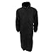 Universal Textiles Mens Long Length Waterproof Hooded Coat/Jacket (L Chest: 46-49inch) (Black)