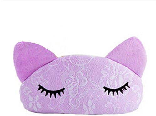 Cartoon Lace Cat Lavender Elastic Strap Eyeshade Patch Eye Cover Hot / Cold Eye Masks 4#