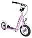 BIKESTAR Original Safety Pro Sport Push Kick Scooter Kids with Brakes, Mudguard and air Tires for Age 5 Year Old Children | Classic Edition with Alloy Wheels 10 Inch | Pink Fairy
