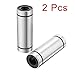 Sourcingmap a17052300ux0086 2pcs LM10LUU 10x19x55mm Double Side Rubber Gasket Linear Motorcycle Ball Bearing