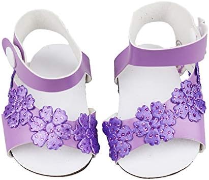 Cute Purple Granular Shoes Fits For 18 Inch American Girl Doll For Baby Doll Accessories Girls Best Chirstmas Gift- Purple