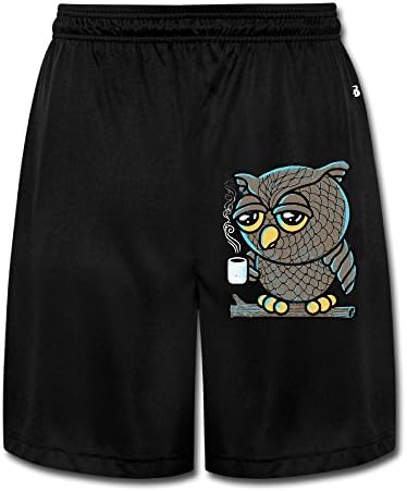 Owl Drink Coffee Cool Slim Man's Short Sweat Pants In Juniors