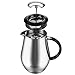 Sailnovo Coffee Press 1L/34oz French Press Cafetiere Stainless Steel Double-Wall Vacuum Insulated Coffee Tea Maker Press Pot Plunger with ABS Handle (Silver1)