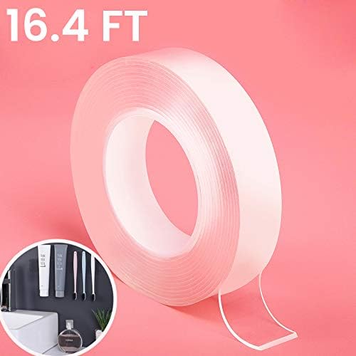 Double Sided Mounting Tape, Clear Nano Tape Gel Grip Tape (16.4 FT)