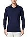 baleaf Men's Long Sleeve Golf Polo Shirt UPF 50 Quick Dry 3 Button Casual Work Outdoor Lightweight Performance Shirts Navy Size L