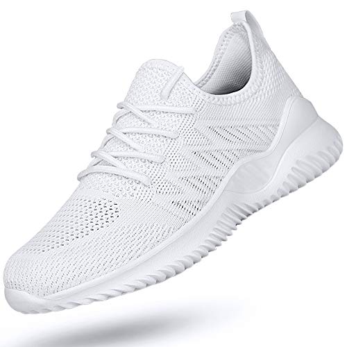 Feethit Womens Slip On Running Shoes with Shoelace Slip Resistant