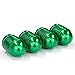Dreamer Car Cool Short Bullet Style Anodized Surface Valve Stem Caps Car Wheel Valve Caps(green,4 pcs)