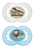 MAM Sports Orthodontic Pacifier, Baseball, 6+ Months, 2-Count