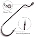 YONGZHI Fishing Hooks High Carbon Steel?Straight Shank Hook Offset Worm Hooks for Plastic Soft Lures Fish Hooks for Freshwater and Saltwater Size 5/0,4/0,3/0,2/0,1/0 (50pcs)