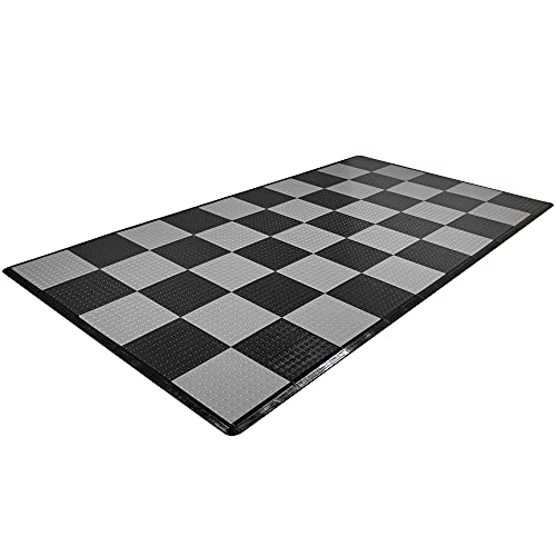 IncStores ⅜ Inch Thick Nitro Interlocking Garage Floor Tiles Plastic