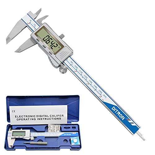 Digital Calipers, DITRON Electronic Caliper, 6 Inch, Micrometer