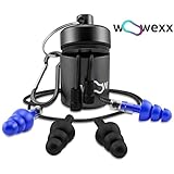 2 Pairs of Noise Cancelling Ear Plugs with Cords + Carry Case-Better Sleep-Safety High Fidelity Ear Plugs for Sleeping, Airplane Travel, Shooting, Industrial Sounds Block-28dB.