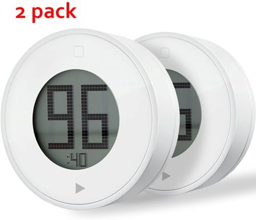DEERCY Digital Kitchen Timer with Large LCD Display &amp; Built-in Rubber Magnet, the Simplest and Easy-to-use Timer (White&amp;White)