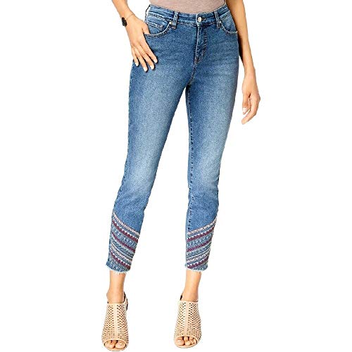 Embroidered Curvy Skinny Jeans 