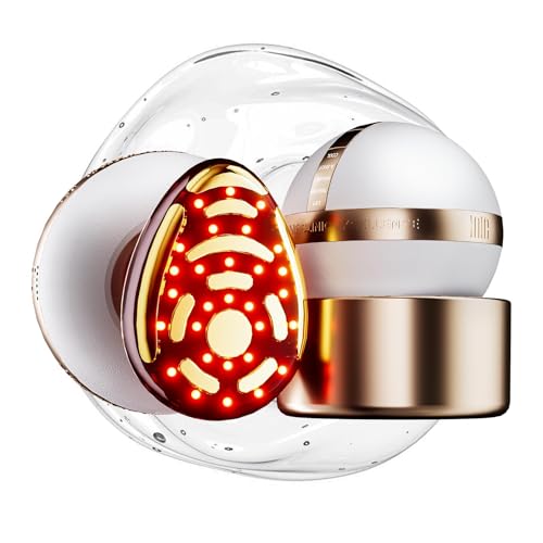 INIA SPHERA Improved 8-in-1 Microcurrent Face Massager for Face & Neck - Red Light, Heat & Cooling Function, 5 Modes, Beauty Tool for Defined and Radiant Skin at Home